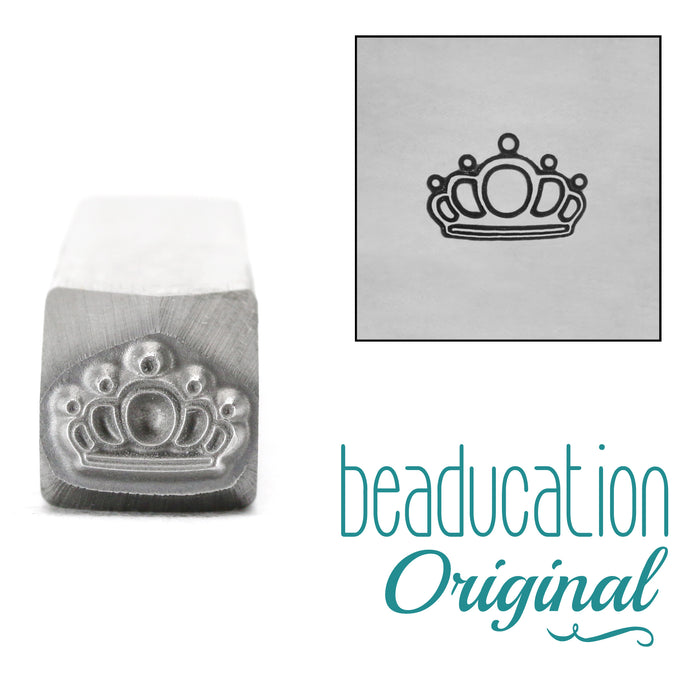 CLOSEOUT Queen's Crown Metal Design Stamp, 7mm - Beaducation Original