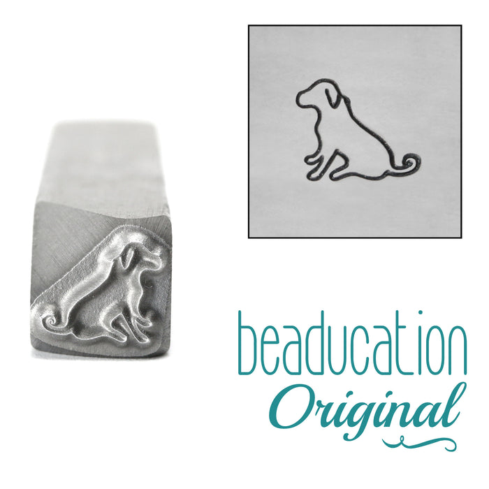 Miles the Dog Metal Design Stamp, 8.5mm - Beaducation Original