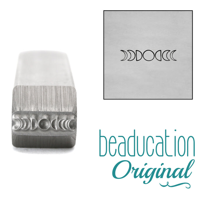 Moon Phases Metal Design Stamp, 11.2mm - Beaducation Original