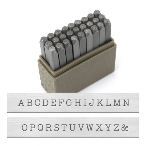 Metal Stamping Tools ImpressArt Uppercase Basic Typewriter Letter Stamp Set, 3mm