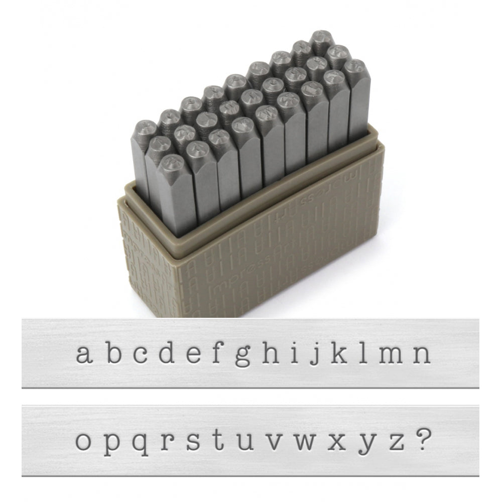 6mm Typewriter Font Metal Letter Alphabet Stamp Lowercase Set - SGE-16L
