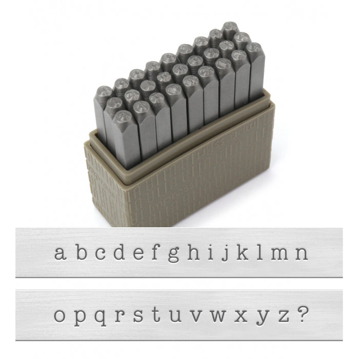 ImpressArt Lowercase Basic Typewriter Letter Stamp Set, 3mm