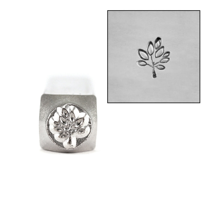 ImpressArt Leaf Tree Metal Design Stamp 6mm