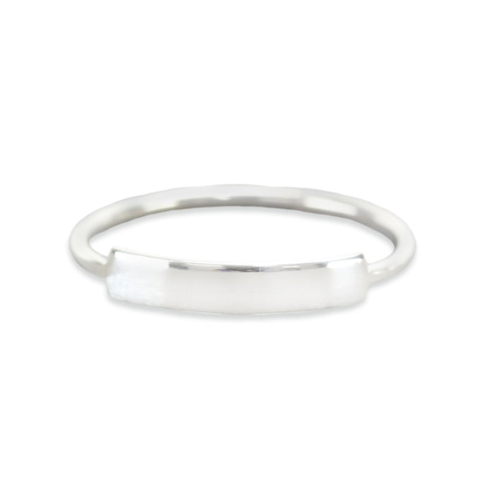 Sterling Silver Thin Tab Ring Stamping Blank, SIZE 4