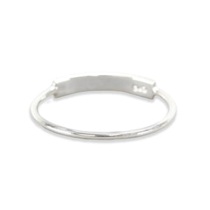 Sterling Silver Thin Tab Ring Stamping Blank, SIZE 6