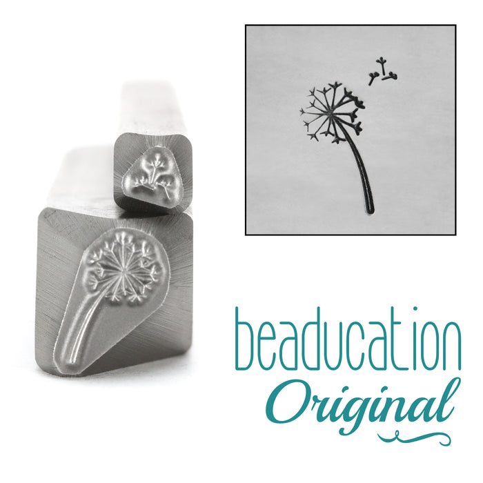 Dandelion & Fluff Flower Metal Design Stamps, 11mm - Beaducation Original