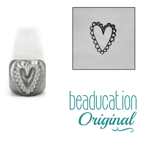 Metal Stamping Tools Lacey Heart Metal Design Stamp-Beaducation Original