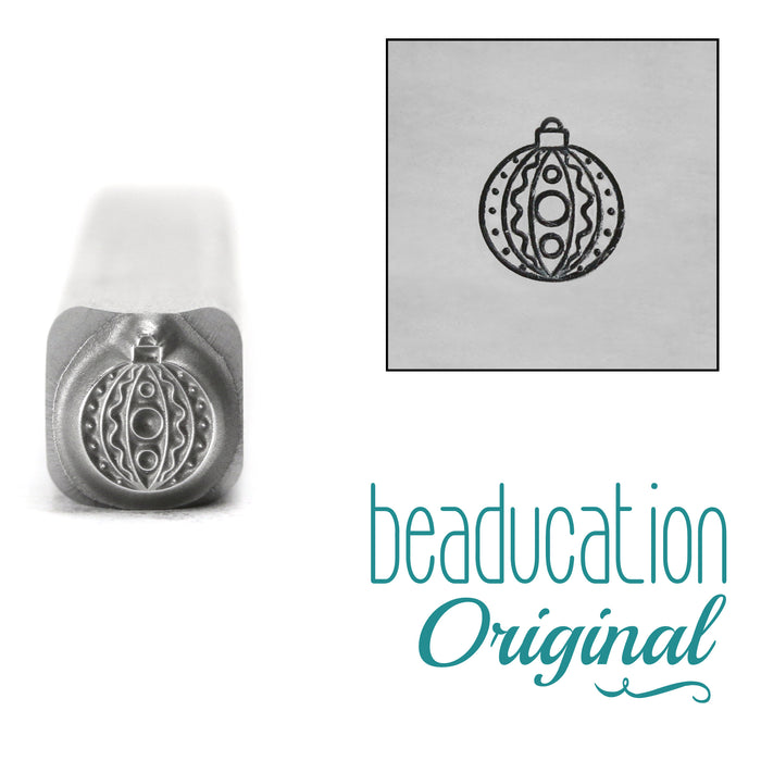 Round Ornament with Detail Metal Design Stamp, 5.2mm - Beaducation Original