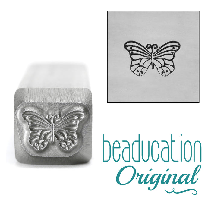 Monarch Butterfly Metal Design Stamp, 10mm - Beaducation Original