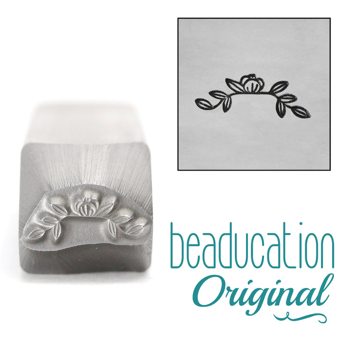Metal Stamping Tools Magnolia Flower Branch Border Metal Design Stamp-Beaducation Original