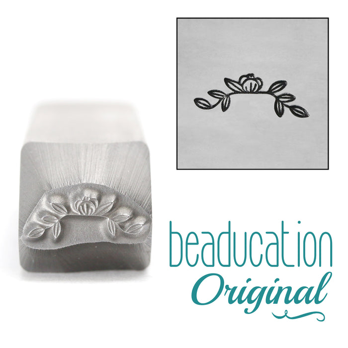 Magnolia Flower Branch Border Metal Design Stamp-Beaducation Original