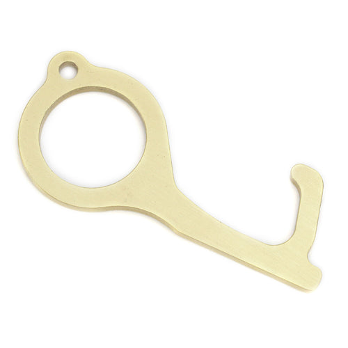 Metal Stamping Blanks No Touch Door Opener, Stampable, Brass