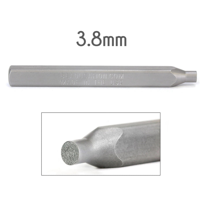 Flat Back Crystal Setter Punch for 3.8mm Flat Back Swarovski Crystals - Beaducation Original, Works Best on Very Soft Metals