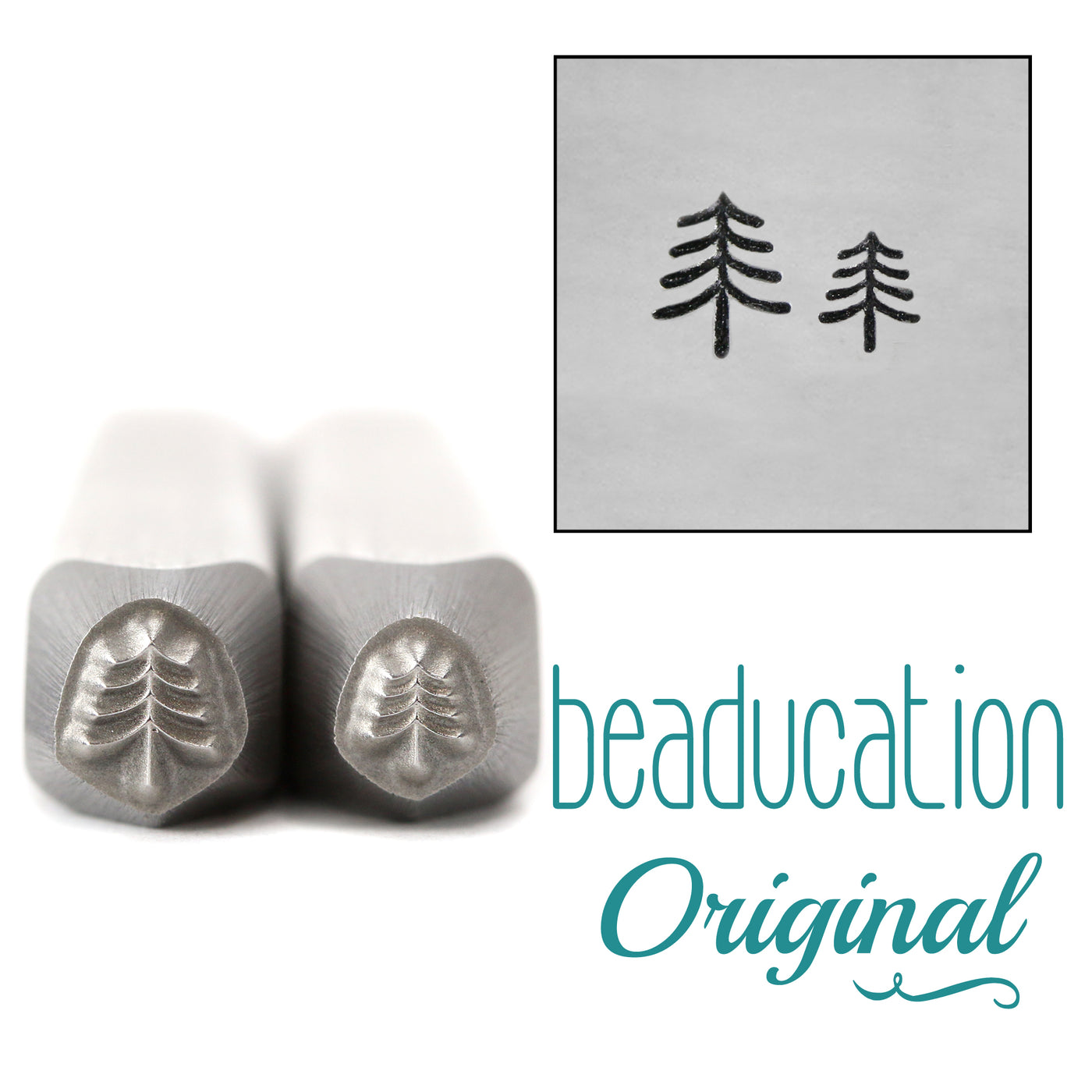 Tiny Tree Set Metal Design Stamps, 2.5mm and 3.5mm - Beaducation Origi