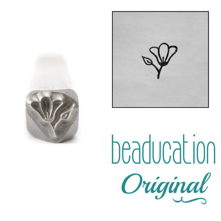 tiny flower metal design stamp
