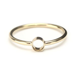Gold Filled 4mm Bezel Stacking Ring, SIZE 5