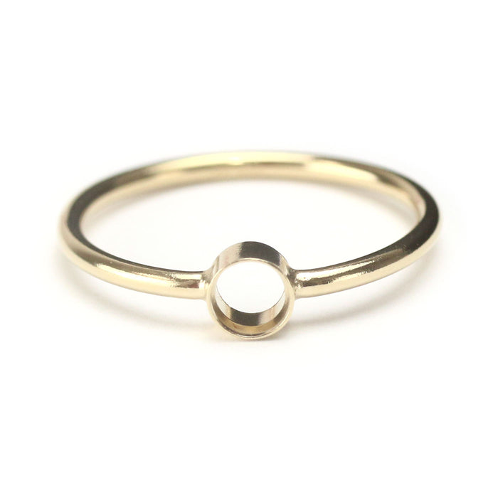 Gold Filled 4mm Bezel Stacking Ring, SIZE 6