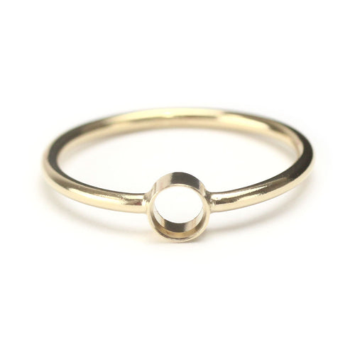 Gold Filled 4mm Bezel Stacking Ring, SIZE 8