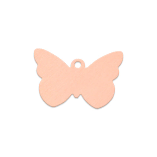 Metal Stamping Blanks Copper Butterfly with Hole, 18 Gauge