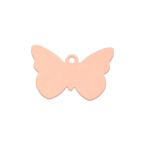 Metal Stamping Blanks Copper Butterfly with Hole, 24 Gauge, Pack of 5