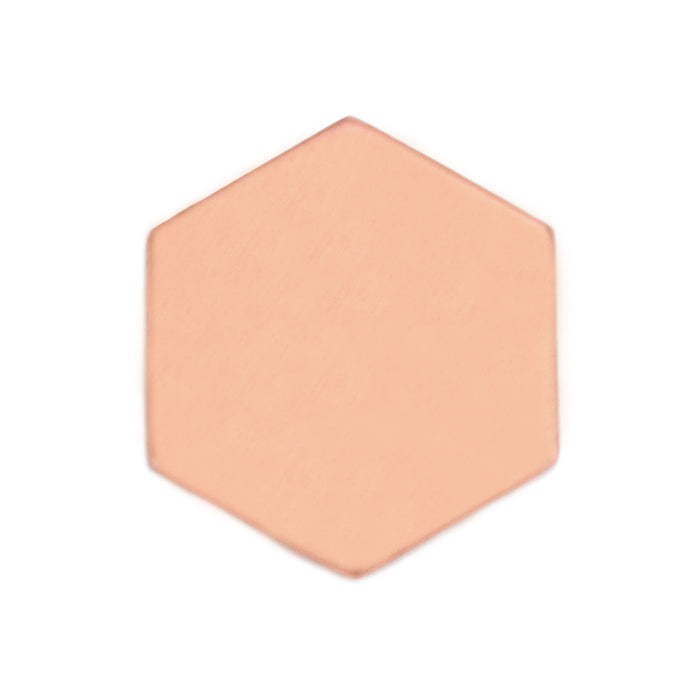 Copper Hexagon 29.5mm (1.16"), 18 Gauge