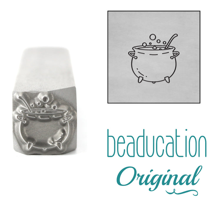Cauldron Metal Design Stamp, 8.2mm - Beaducation Original