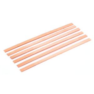 Metal Stamping Blanks Copper Bracelet Blanks, 152mm (6") x 6.4mm (.25"), 18g, Pack of 6