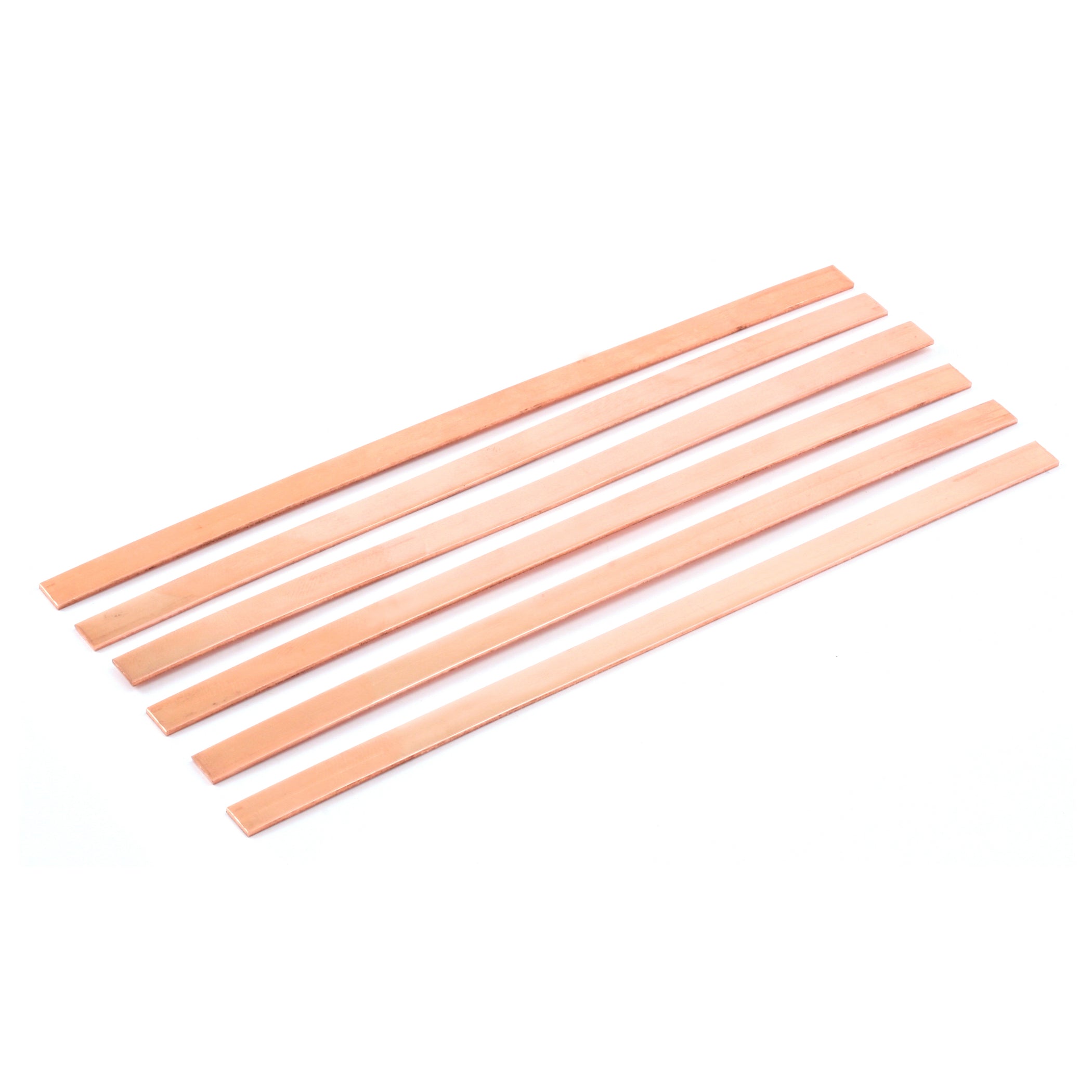 Copper Bracelet Blanks, 152mm (6") x 6.4mm (.25"), 18 Gauge, Pack of 6