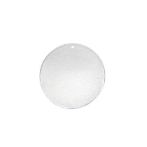 Metal Stamping Blanks Aluminum Round, Disc, Circle with Hole, 16mm (.63"), 18 Gauge, Pack of 5