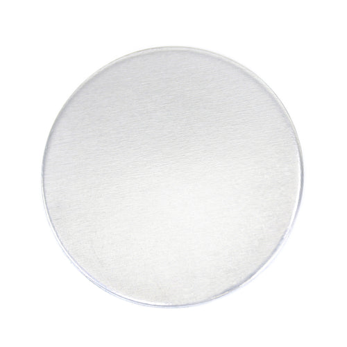Metal Stamping Blanks Aluminum Round, Disc, Circle, 32mm (1.25"), 12 Gauge, Pack of 5 - Tumbled