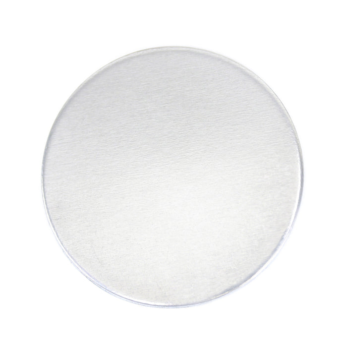 Aluminum Round, Disc, Circle, 32mm (1.25"), 12 Gauge, Pack of 5 - Tumbled