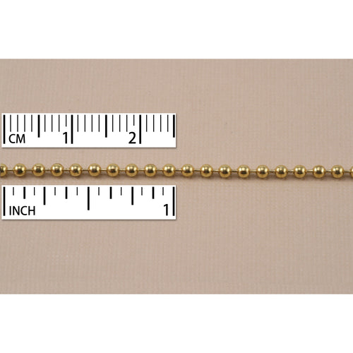 Chain & Clasps Yellow Brass Ball Chain, by the Inch