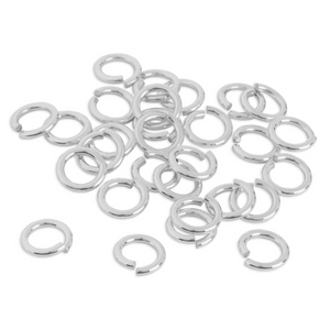 Jump Rings Sterling Silver 5mm I.D. 16 Gauge Jump Rings, 1/4 ozt (~29 rings)