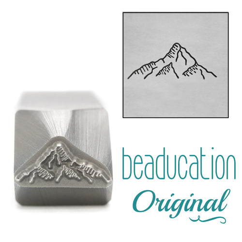 Mt Hood Mountain Metal Design Stamp, 14mm - Beaducation Original