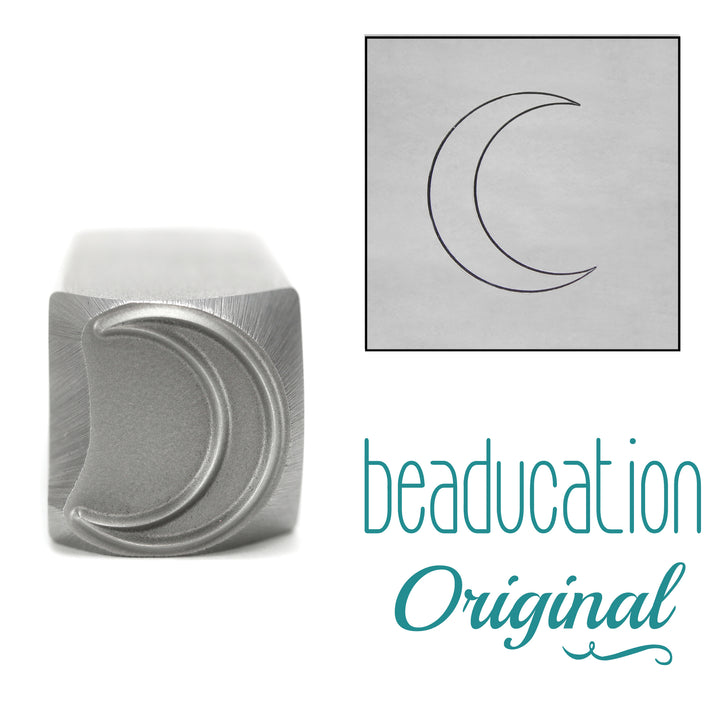 Crescent Moon Metal Design Stamp, 11mm - Beaducation Original