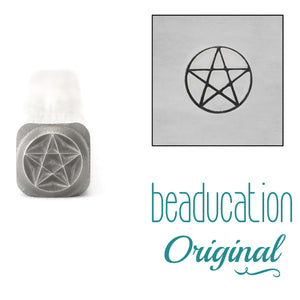 Pentagram, Pentacle Metal Design Stamp, 5mm - Beaducation Original