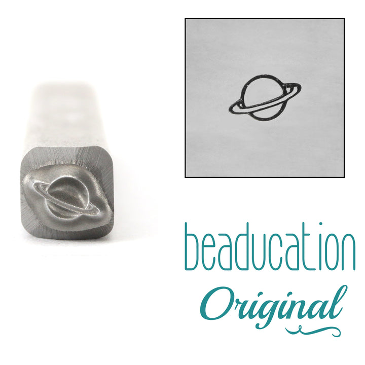 Saturn Planet Metal Design Stamp, 4.5mm - Beaducation Original