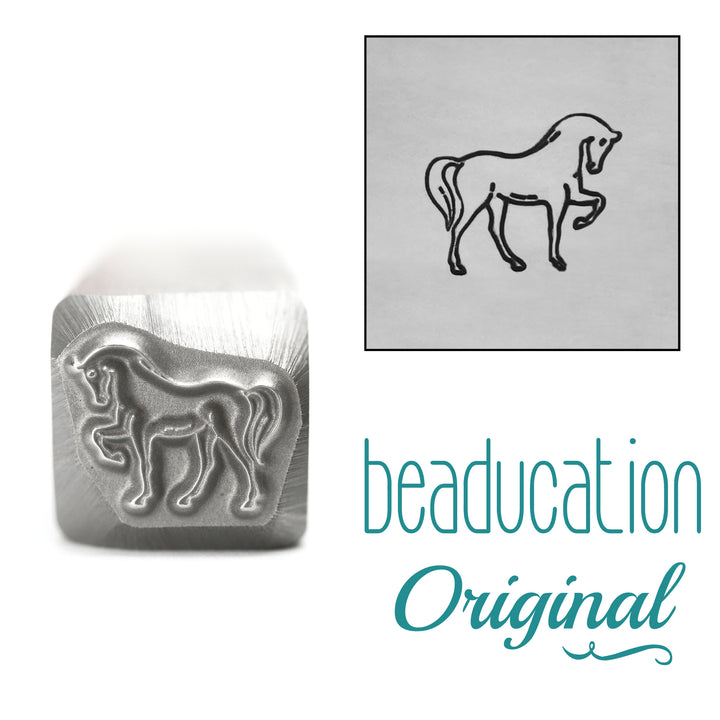 Horse Trotting Metal Design Stamp, 10mm - Beaducation Original