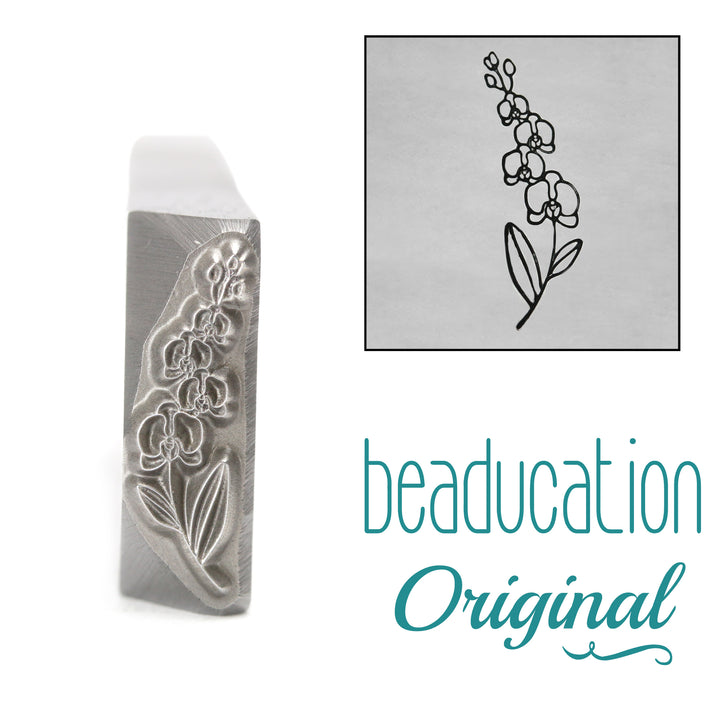 Orchid Metal Design Stamp, 16mm - Beaducation Original