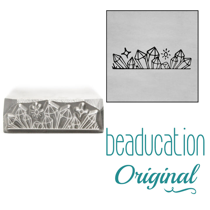 Crystal Line Border Metal Design Stamp, 17mm - Beaducation Original