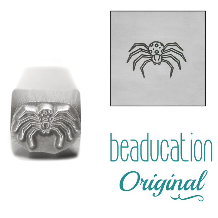 Spider Metal Design Stamp, 8mm - Beaducation Original