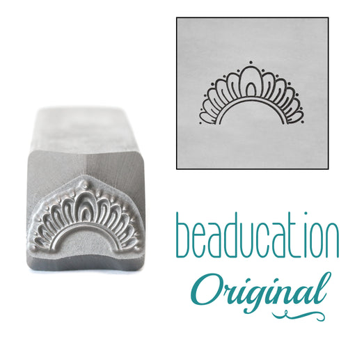 Mandala Blooming Arch Element Metal Design Stamp, 11mm - Beaducation Original