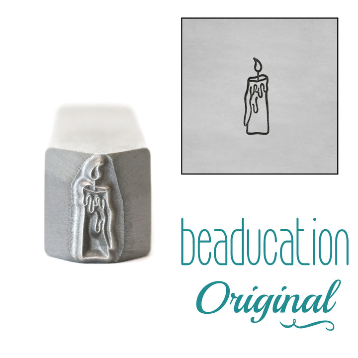 Dripping Candle Metal Design Stamp, 8.25mm - Beaducation Original