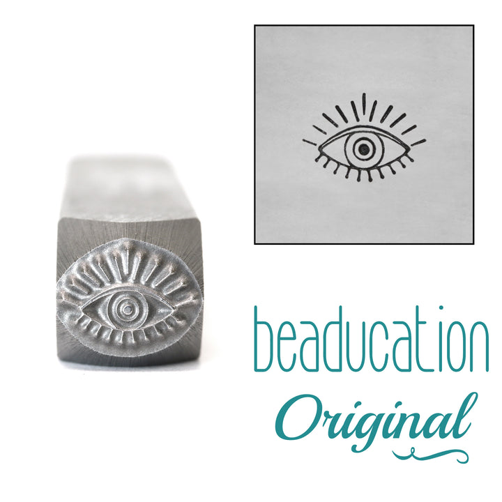 Eye / Evil Eye Metal Design Stamp, 8.25mm - Beaducation Original