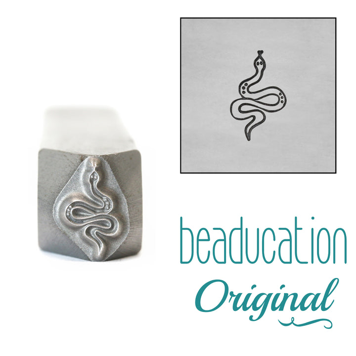 Magical Snake Metal Design Stamp, 8mm - Beaducation Original