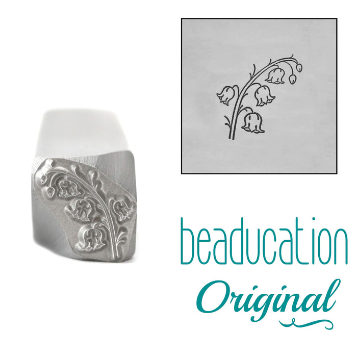 Lily of the Valley Metal Design Stamp, May Birth Month Flower, 8.25mm - Beaducation Original