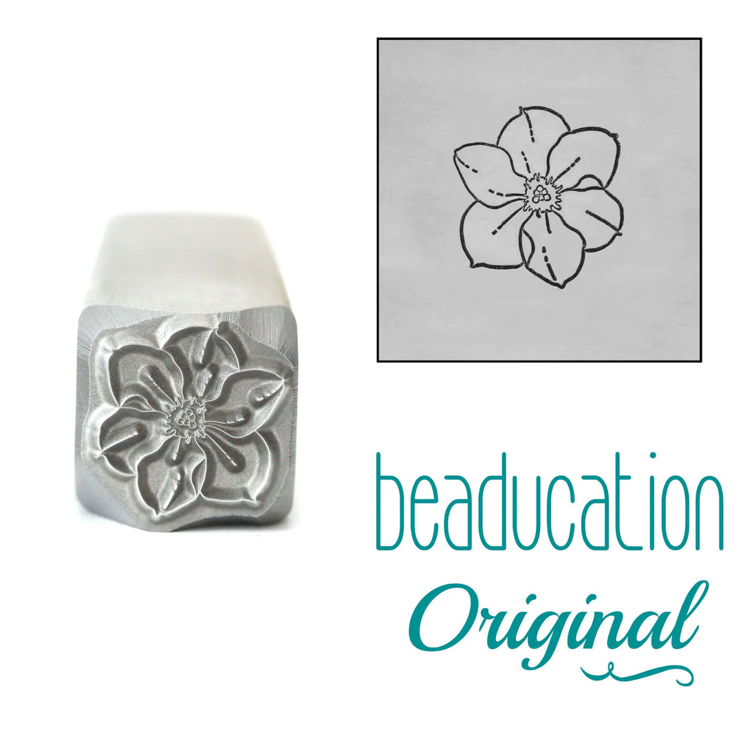 COMING SOON - Narcissus Metal Design Stamp, December Birth Month Flower, 8.25mm - Beaducation Original