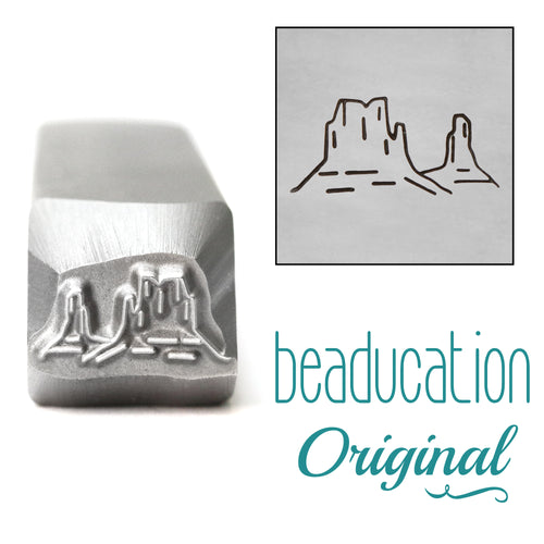Mesa / Plateau / Desert #1 Metal Design Stamp, 11mm - Beaducation Original