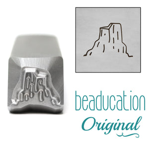 Mesa / Plateau / Desert / Cliff #2 Metal Design Stamp, 11mm - Beaducation Original