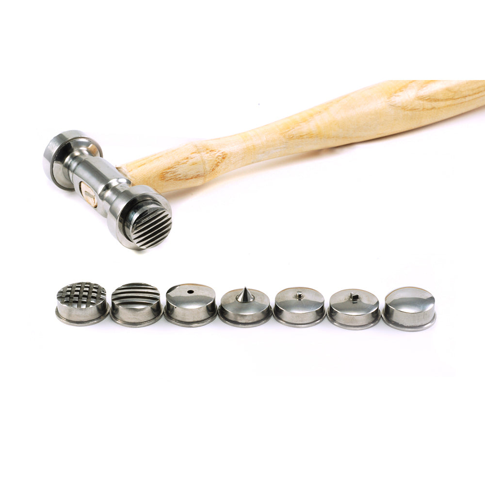SE Brass Head Hammer - Metal Shaping Hammer with Wooden Handle - 8-inch  Texturing Hammer -8302BHI